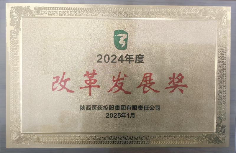 喜报┃陕药实业开发公司荣获 陕药集团2024年度“改革发展奖”